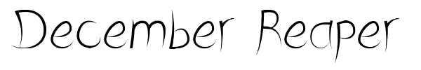 December Reaper font preview